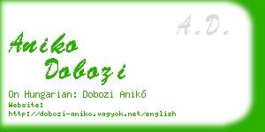 aniko dobozi business card