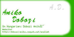 aniko dobozi business card